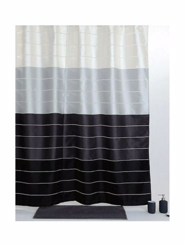 Import Hellas Κουρτίνα Μπάνιου Υφασμάτινη Multi Γκρι 180x200cm